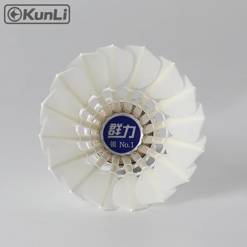 

Kunli Silver badminton Shuttlecock/white CIGU duck feather shuttlecock for high-end competition