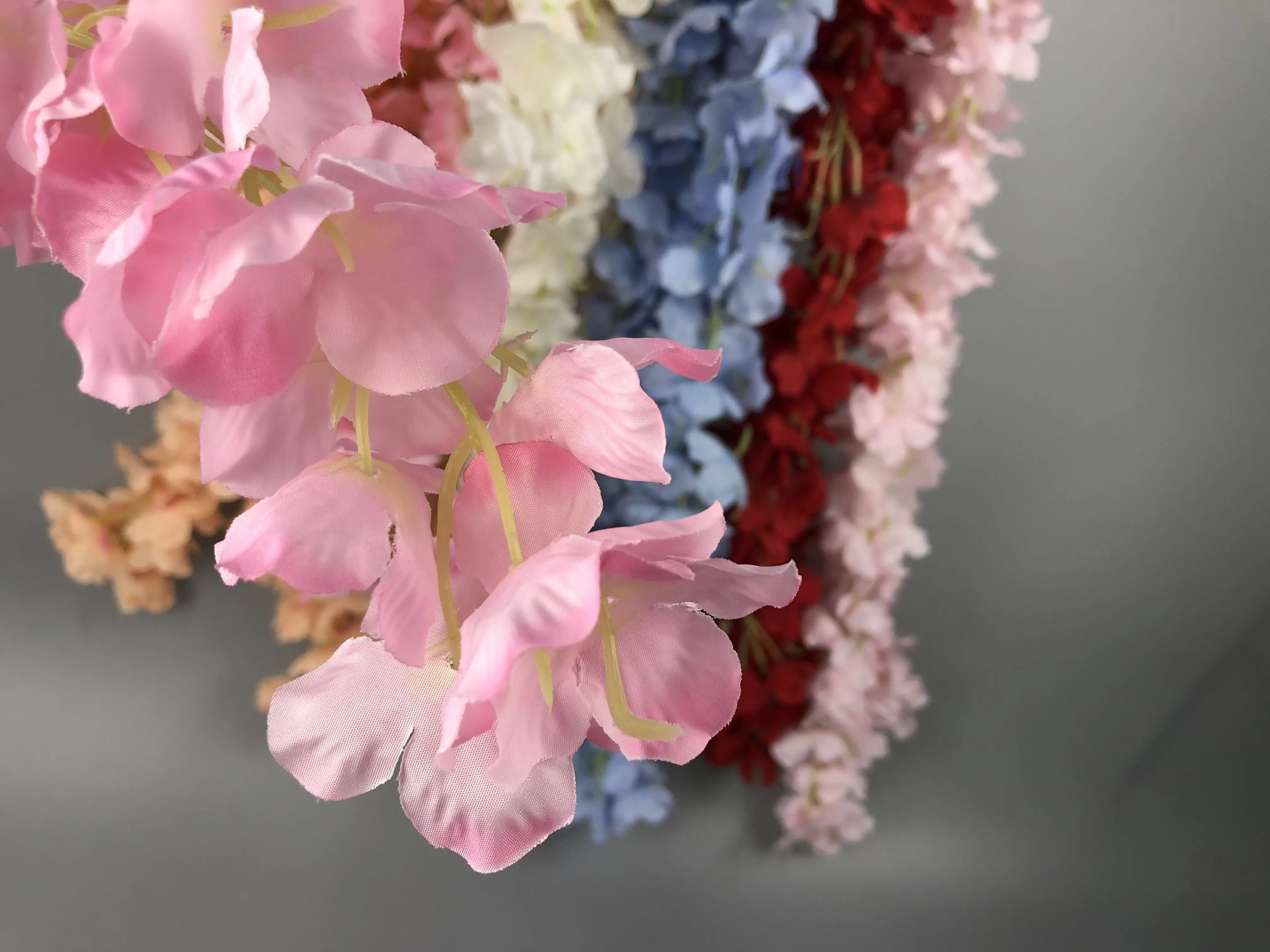 Factory Wholesale Wedding Stage Silk Artificial Flower Hanging Wisteria