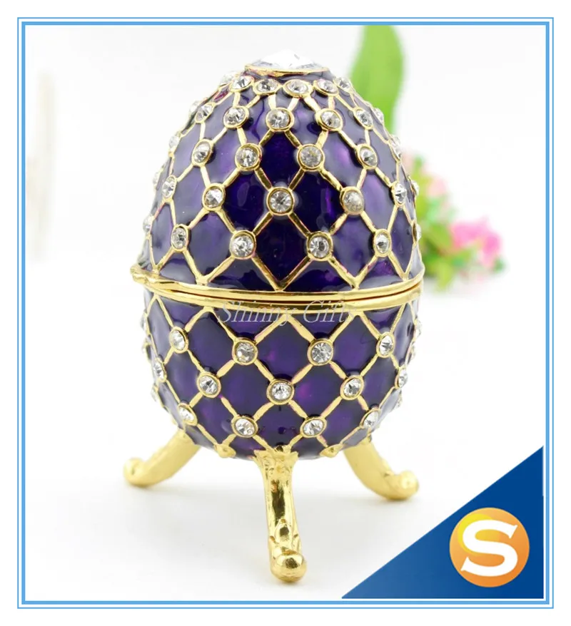 

Enamel Handmade Faberge Egg Decorative Egg Trinket Box Storage Box, N/a