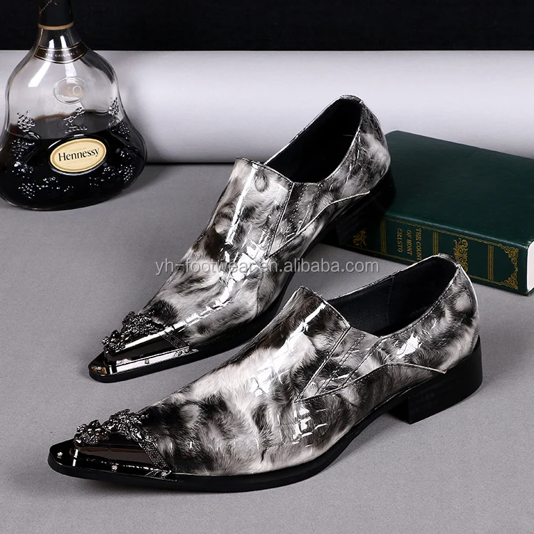 Luxury Formal Men Genuine Leather Flat Wedding Shoes Mens Brogue ...