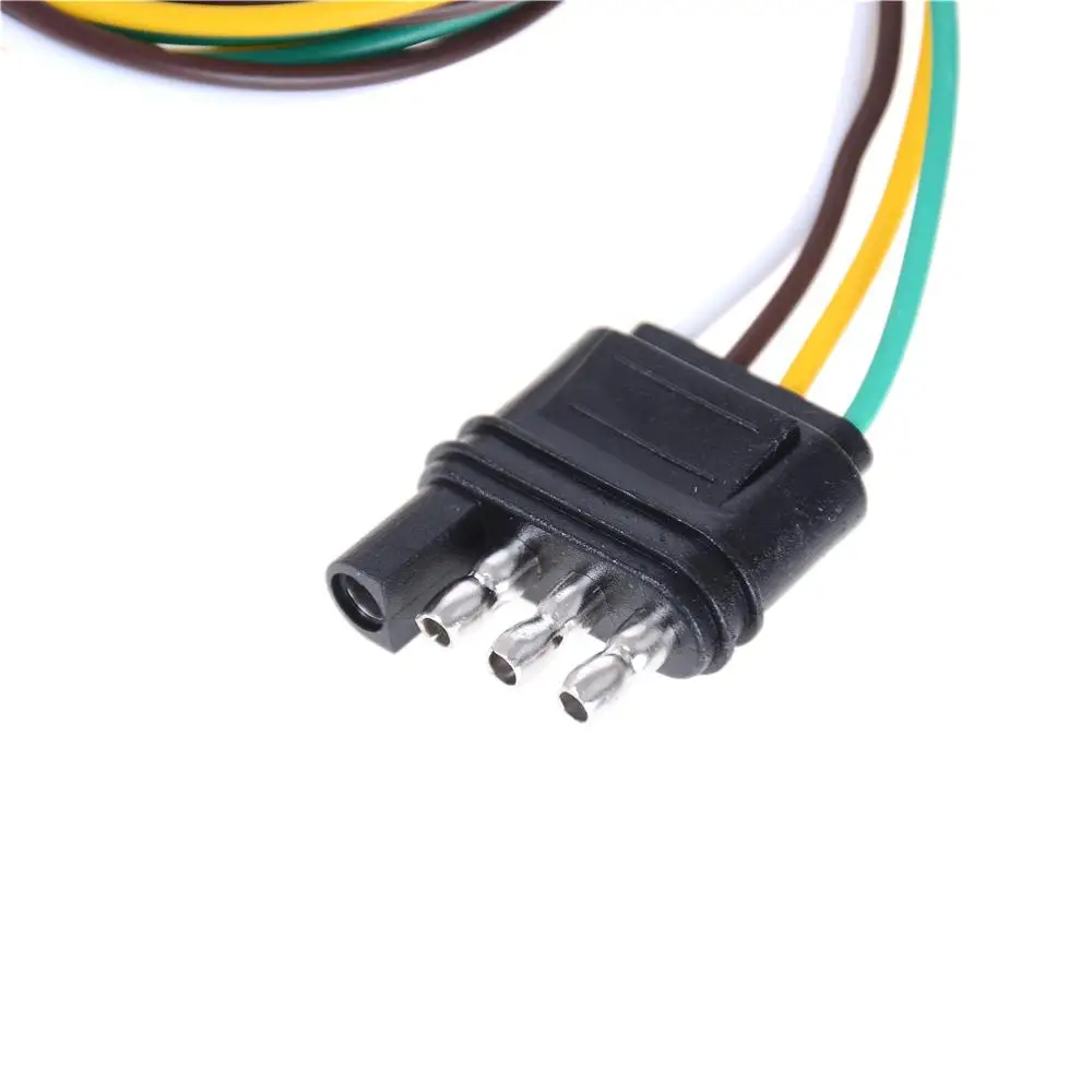 4 Pin Plug 18 Awg Flat Wire Connector Trailer Male Plug Trailer Light Wiring Harness Extension