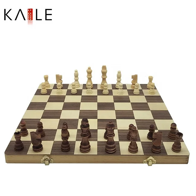 

High Quality Interational Wooden Chess Pieces, Ivory &brown