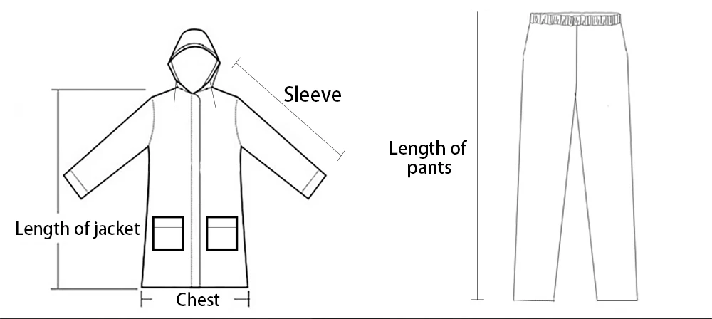 High Quality Raincoat Black Color 170t Polyester Mens Reflective Double Layer Rainsuit With Mesh Lining