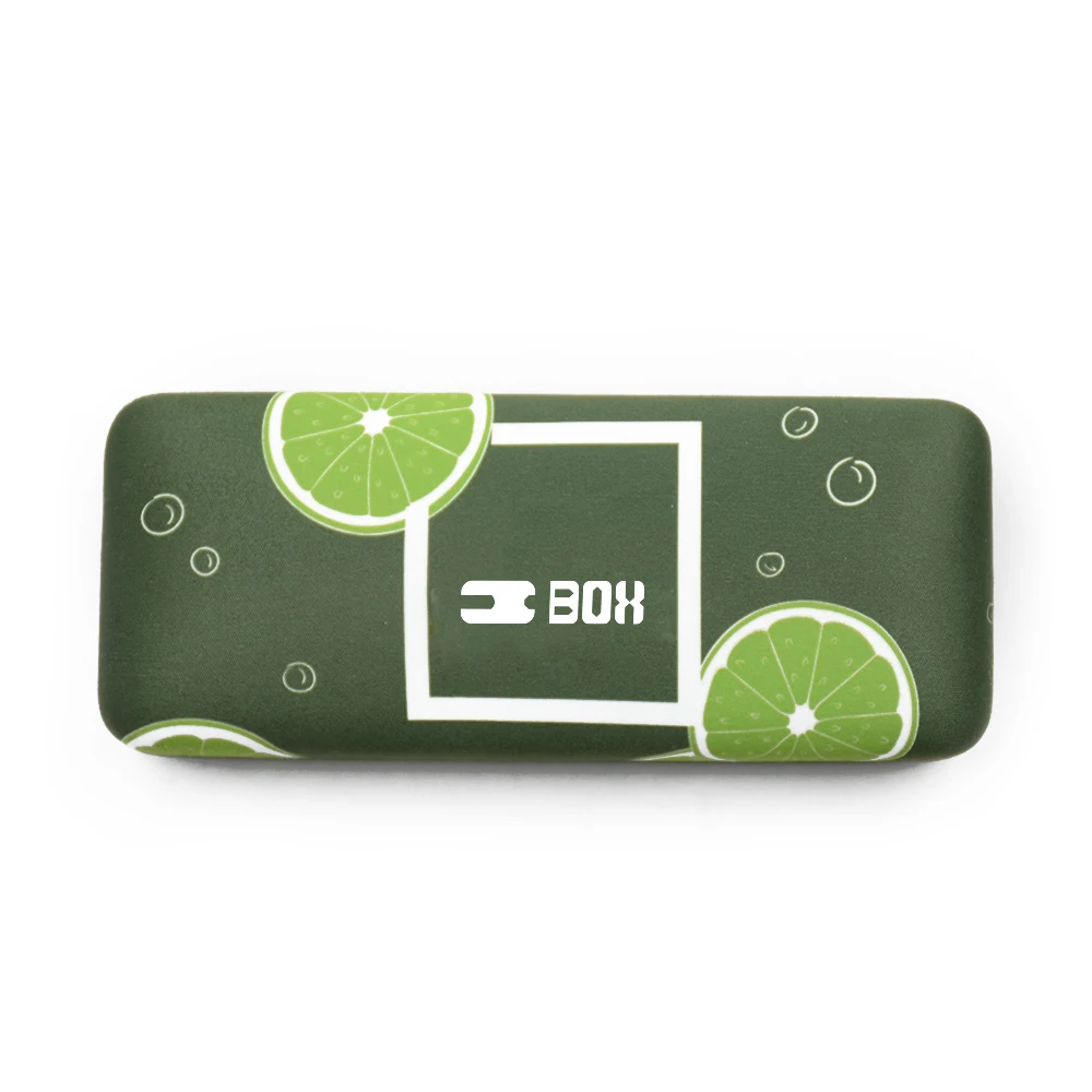 

Wholesale custom style hard spring eyeglasses case, Green,brown,blue,red,black,etc.