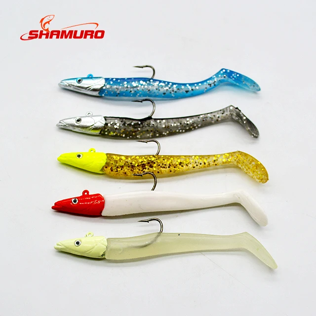 

Lead Jig Head Sinking Hook Soft Fishing Lure Artificial Bait 11cm 20g, Picture