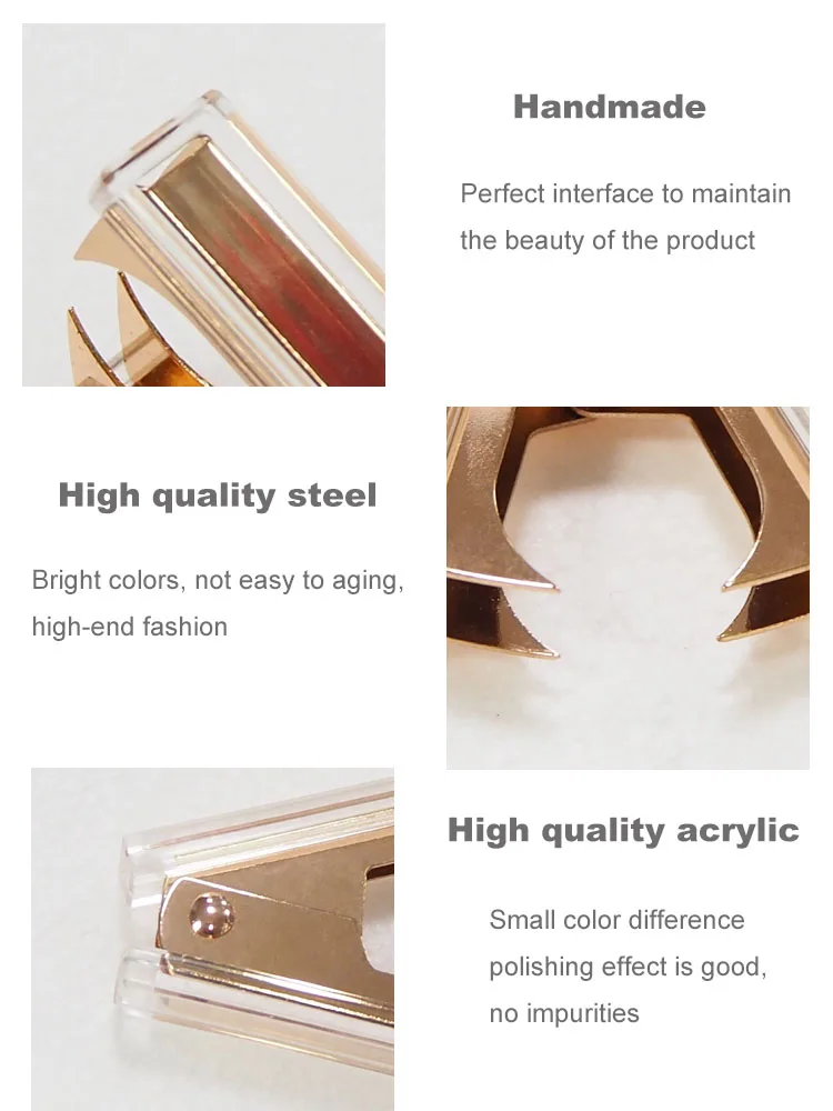 
Huisen Clear acrylic bright golden staples remover office stationery supplie rose gold design stapler remover 