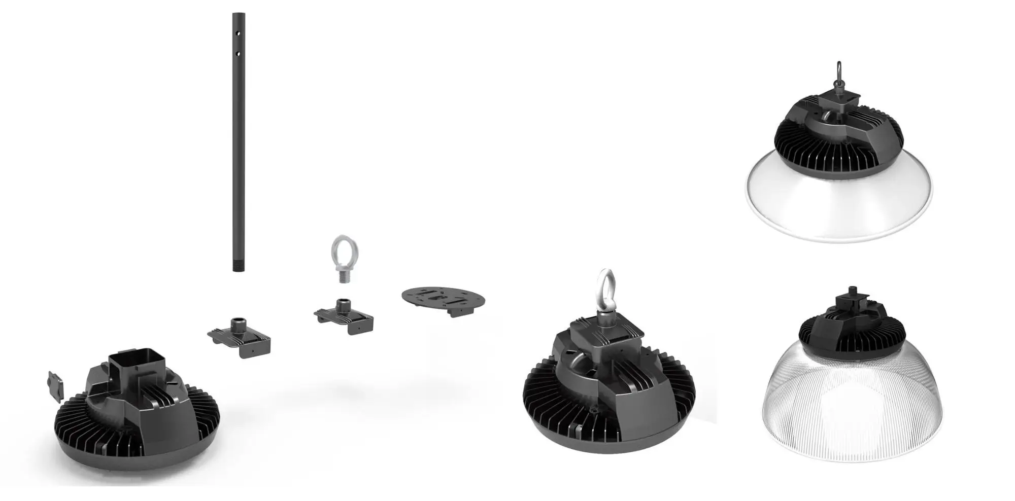 Industrial Lighting 45 90 Degree 50w 150w Ufo Led Highbay Lowbay High