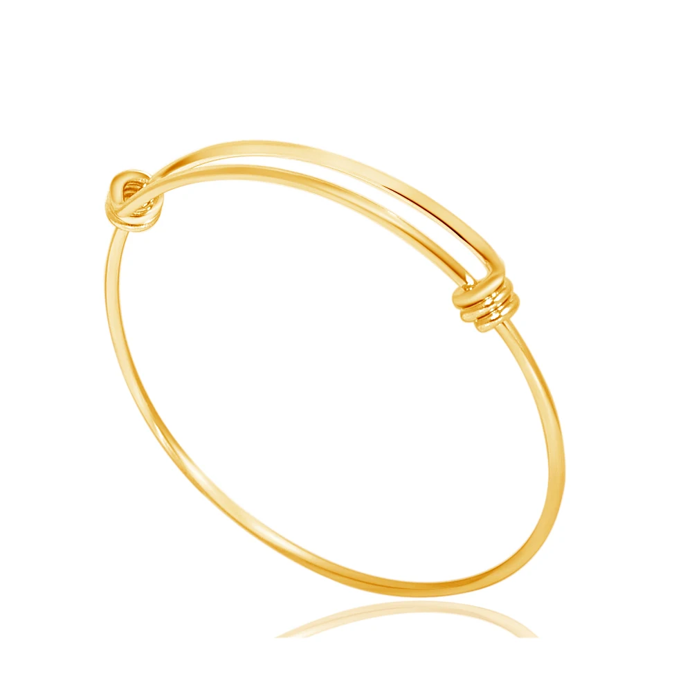 

Fashion Wholesale Hot 16mm 50-65mm Gold Stainless Steel Expandable Wire Bangle Bracelet For Women Men Kids Holiday Gifts