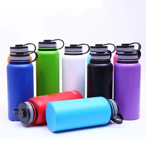 Image of 18/8 Stainless Steel Wide Mouth Thermos Hydro Water Bottle Flask 18oz 24oz 32oz 40oz 64oz