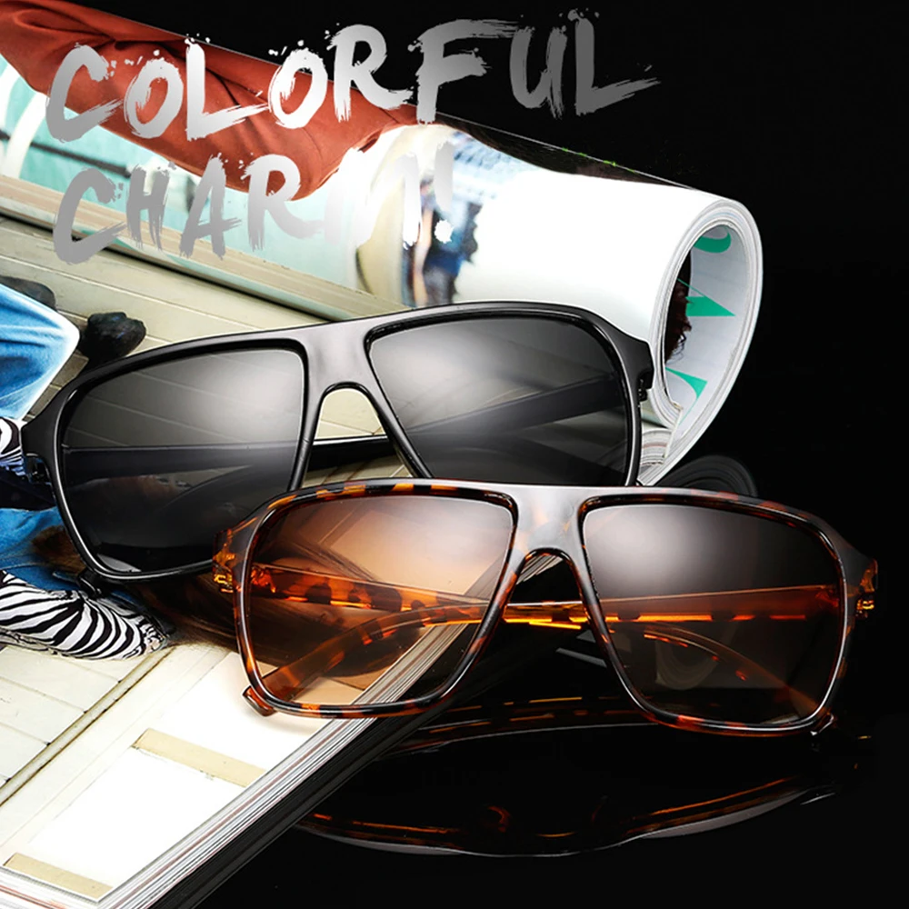

Cheap Promotional $1 Large Black Retro Square Men UV400 PC Skull Sunglasses Glasses