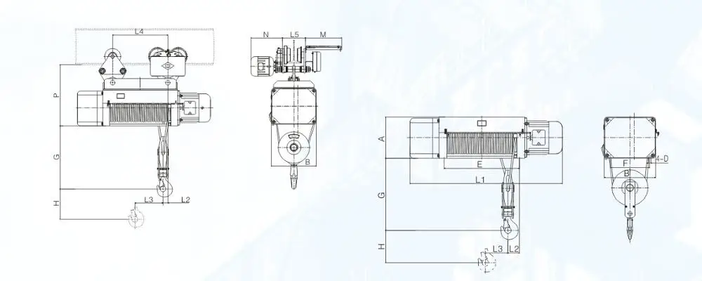 1-10T electric chain hoists