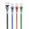 cotton braided knitted zinc alloy type c charger data line cable for mobile phones