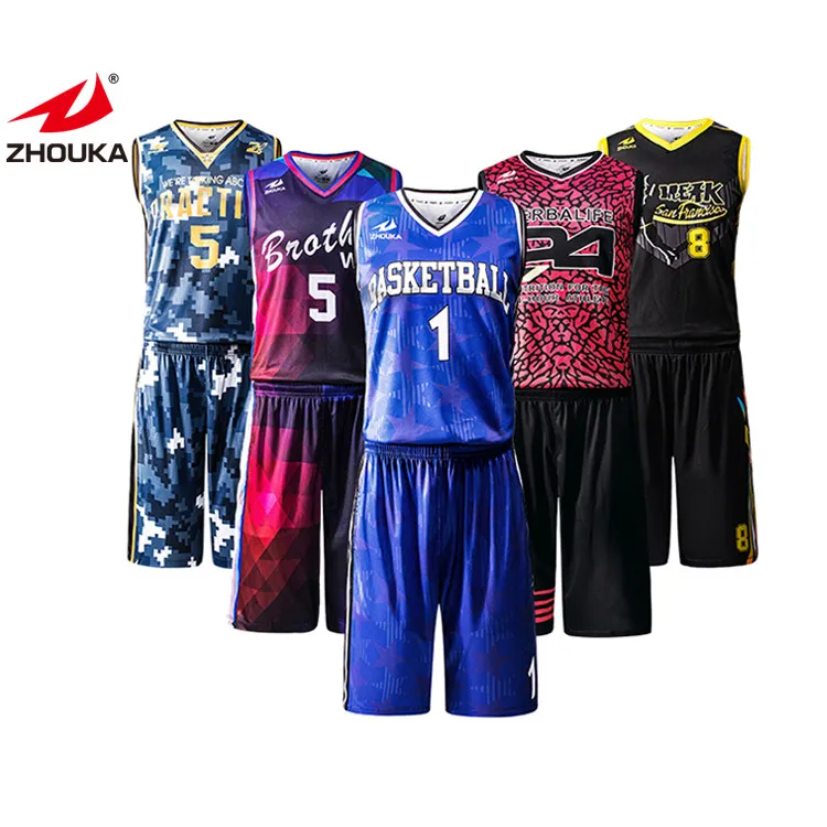 

2023 Latest Design Sublimation Men Basketball Uniforms Custom Shorts And Tops Basketball Shirt Jerseys Clothes