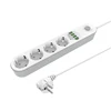 EU 4 AC Wall Plug 4 USB Adapter Electric Outlets Travel Power Sockets Surge Protector Extension Strip EU USB Socket