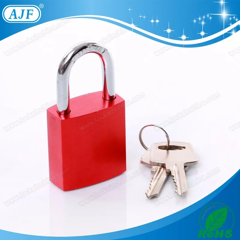 AJF pink Aluminum Safety Padlock allowed Customized Engraving