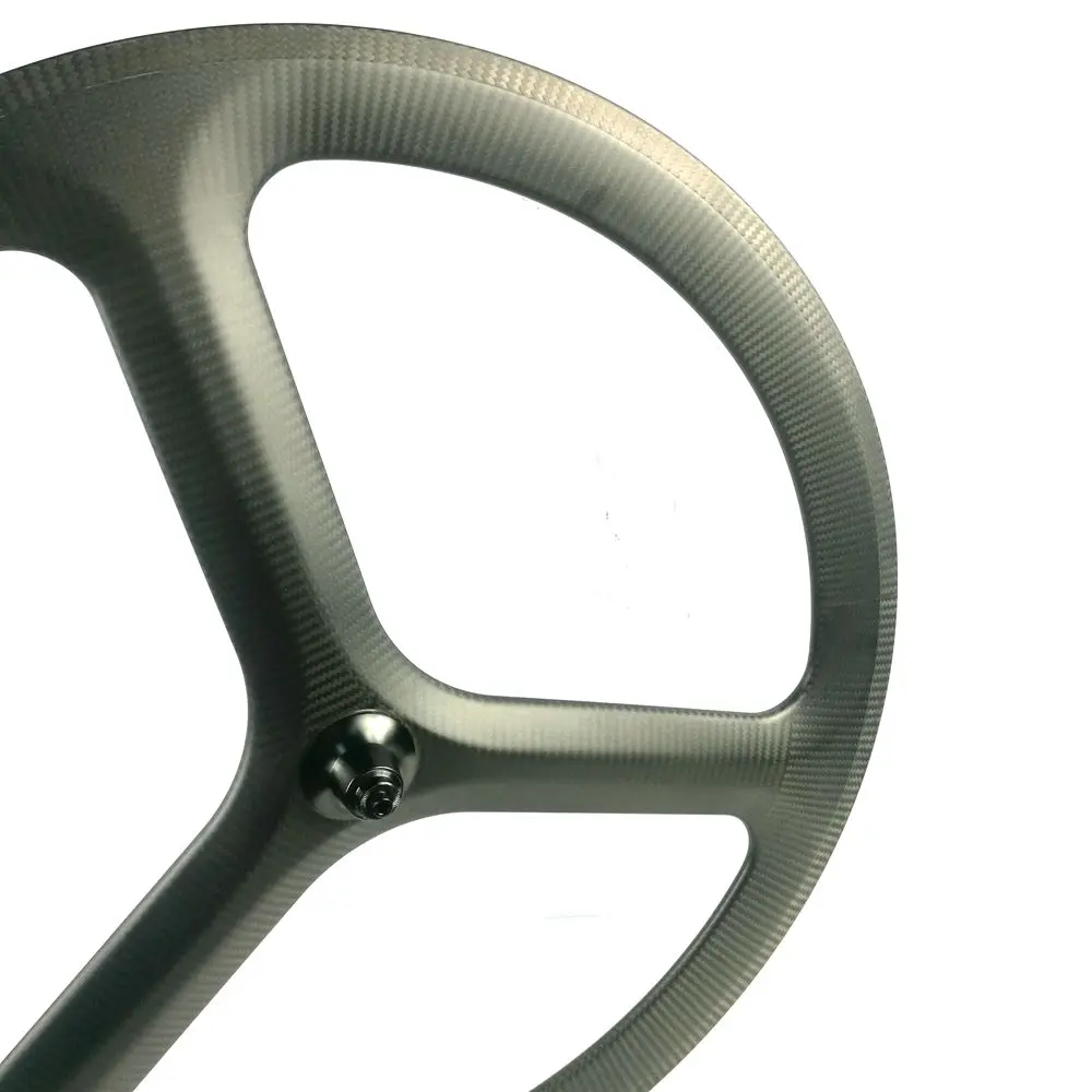 Synergy Carbon Road Bike Wheels 700c Tri Spoke Wheel 3k 120 Psi Carbon