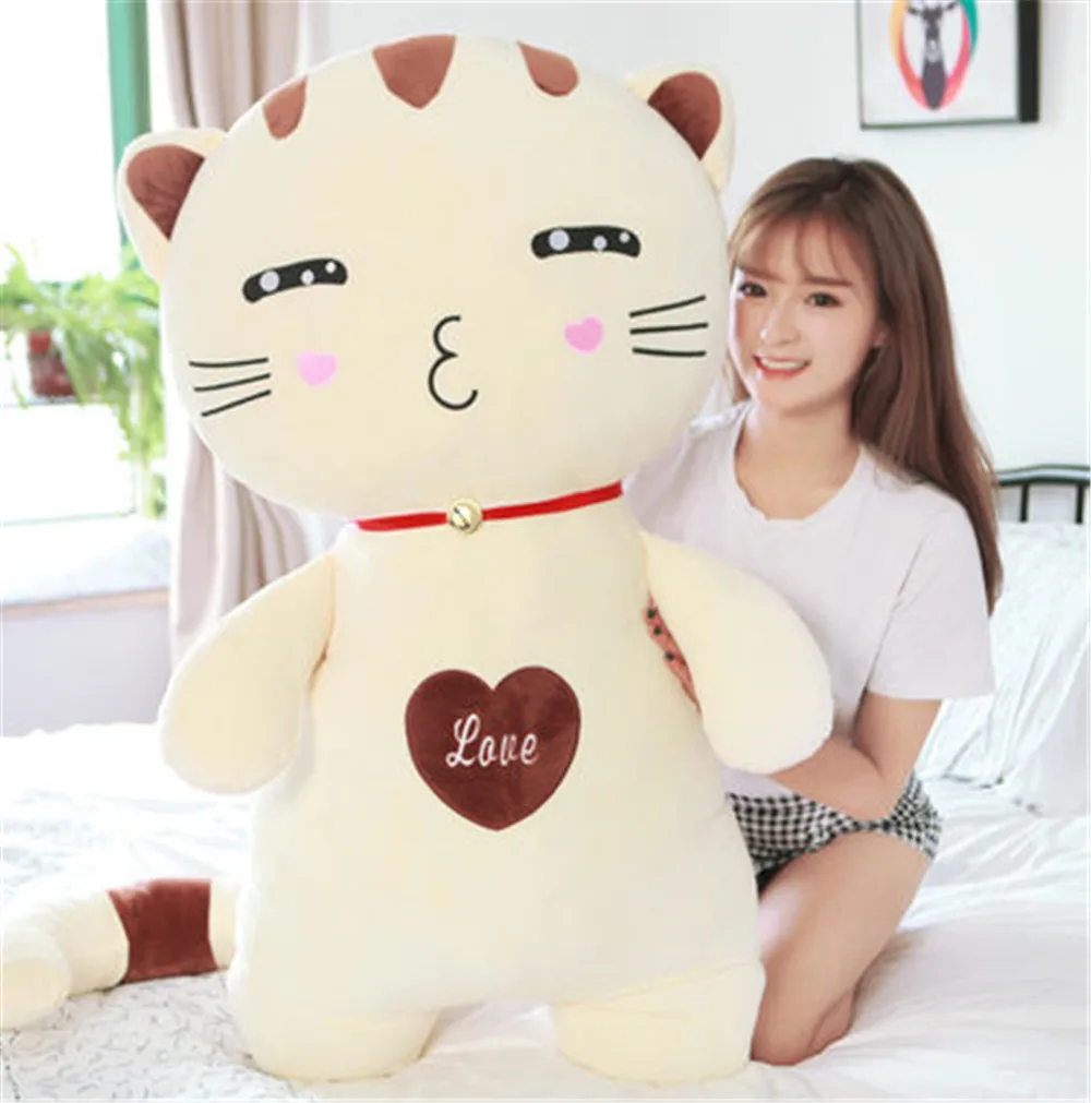 Fancytrader Cute Stuffed Soft Plush Cat Toys Big Anime Children Gifts Cats Doll Pillow 4