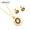 Cheap Custom Text Roman Number Engraved Cubic Zirconia Pendant Latest Bridal Jewelry Sets