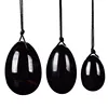 Black Obsidian Gemstone Handmade Drilled Yoni egg Kegel Jade Egg