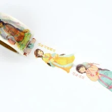 1Roll=25mmx7m High Quality Cat Pattern Japanese Washi Decorative Adhesive DIY Masking Paper Tape Label Sticker Gift Wholesale