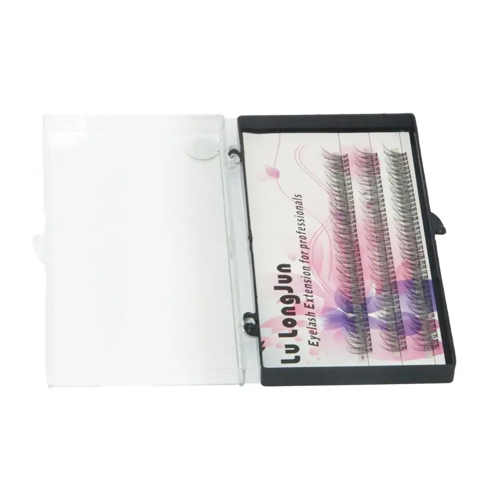 

Very Black Glossy Eye Lashes Natural False Eyelashes Faux Cils Fake Cilios Posticos Individual Eyelash Extension Lashes Mink Set, Black,colorful