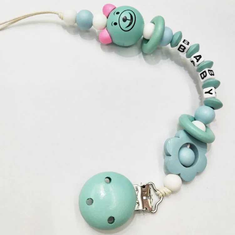 

Chinese manufacturers wholesale creative fun cartoon baby pacifier chain, Custom