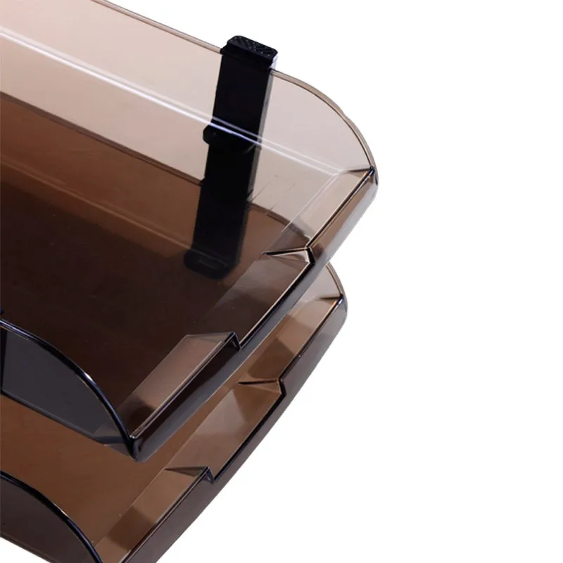 
US-5022 Folding Office File Tray 2 Layers Plastic Letter Organizer Desktop Paper Sorter 