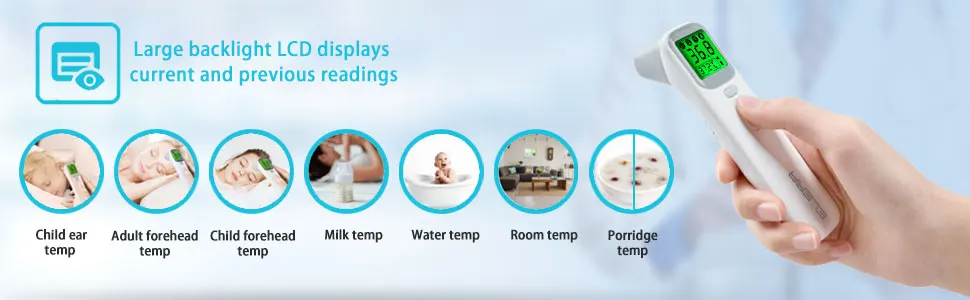 ELERA Cheap Digital Non Contact Forehead And Ear baby Thermometer Infrared Thermometer - KingCare | KingCare.net
