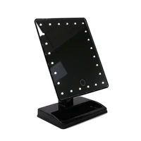 

ABS specchio square single-side Spiegel LED desktop cosmetic mirrors Espejo Miroir Rotatable high light touch mirror