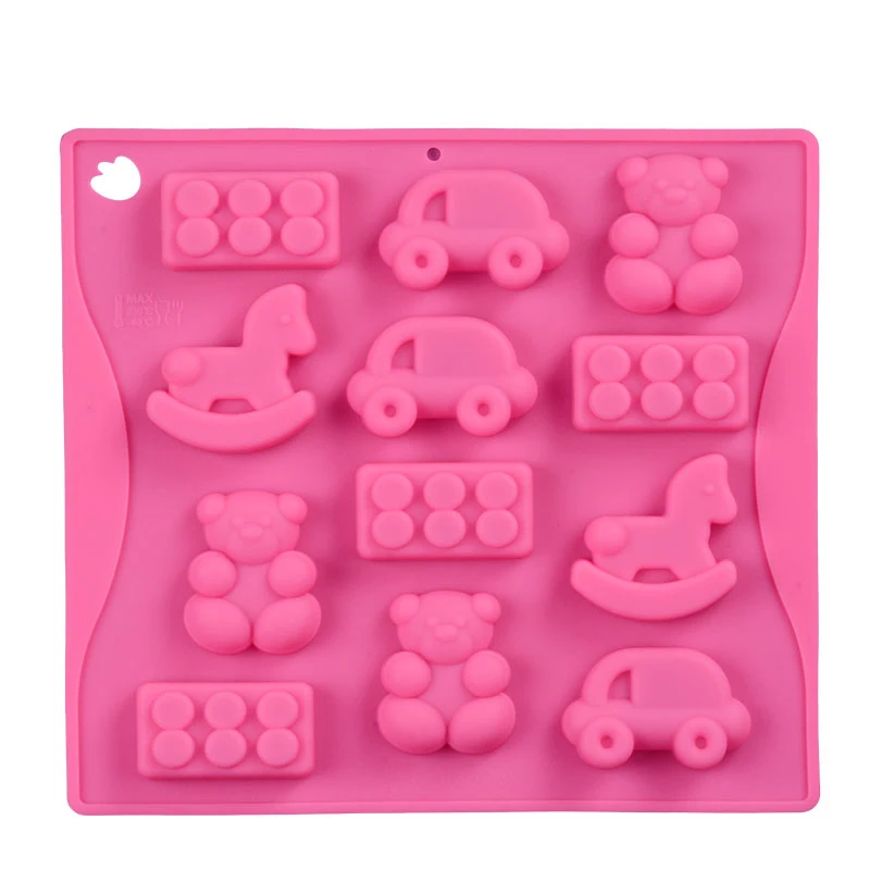 

Custom Cake Molds 100% Food Grade Square Cute Toy, Horse, Car Shape Non-stick Silicone Cake Tools Moulds Eco-friendly Stocked, As picture or as your request