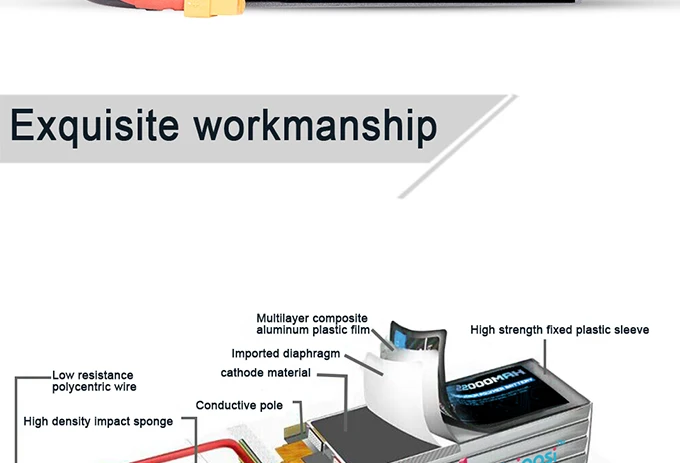25C 35C 45C 60C Lipo Battery 6s 22.2v 5200mah,High Discharge Rate Lipo