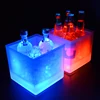 promotion 3.5L mini capacity double wall acrylic plastic Store ice to cool beer wine champagne bottle led ice bucket for party