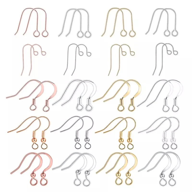 Valentine's day custom guangzhou silver jewelry 925 sterling Silver Fishhook Earring Hook DIY Jewelry Findings