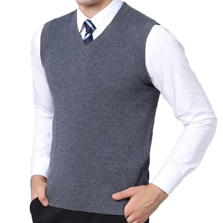 

Cable Knit Jumper Mens Sleeveless Pullover Simple Sweater Men, As picture or customized