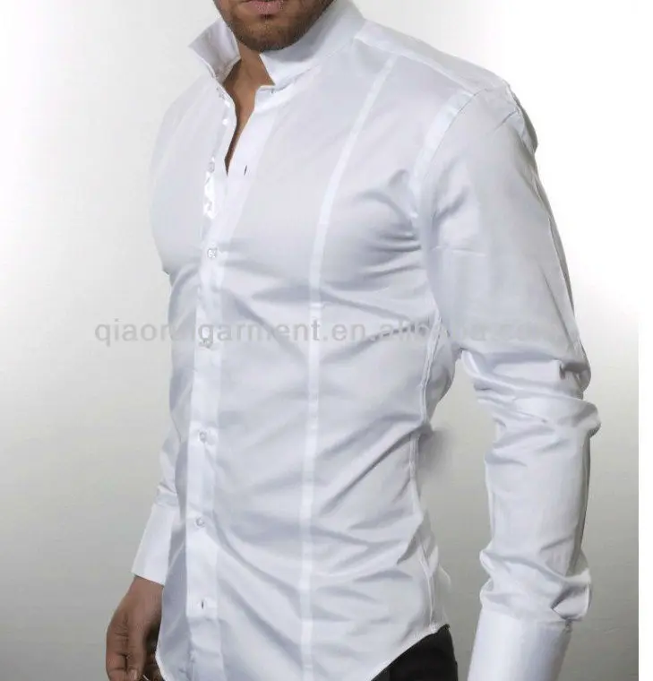 shiny white dress shirt