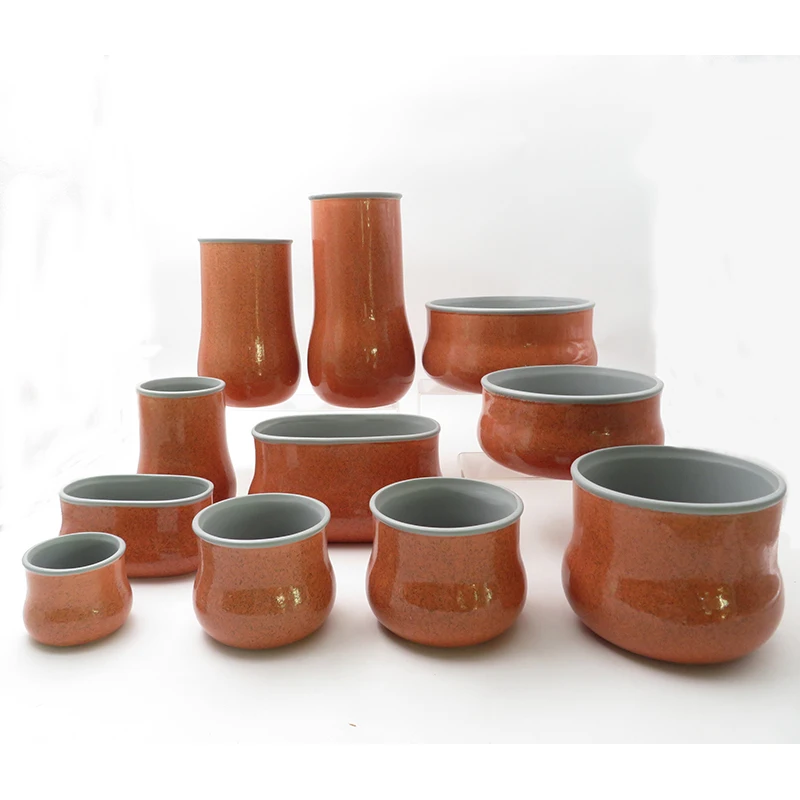 

clean style porcelain ceramic indoor plant pots / marble flower pot for home hotel restaurant, Customized
