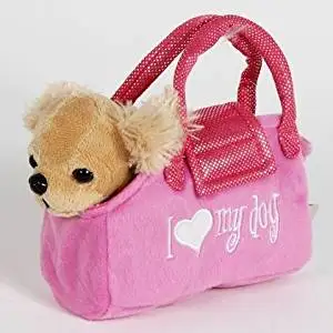 plush dog purse