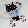 23 inch Reborn Baby Doll Clothes Lovely Newborn Baby Doll With White Dot Pink Color Skirt 3 PC Sets Kids Birthday XMAS Gift