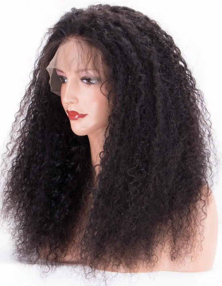 

New Brazilian Virgin Cuticle Aligned Human Hair HD Swiss Lace Front Wig,Style Raw Virgin kinky straight lace Human Hair Wig, Pure color
