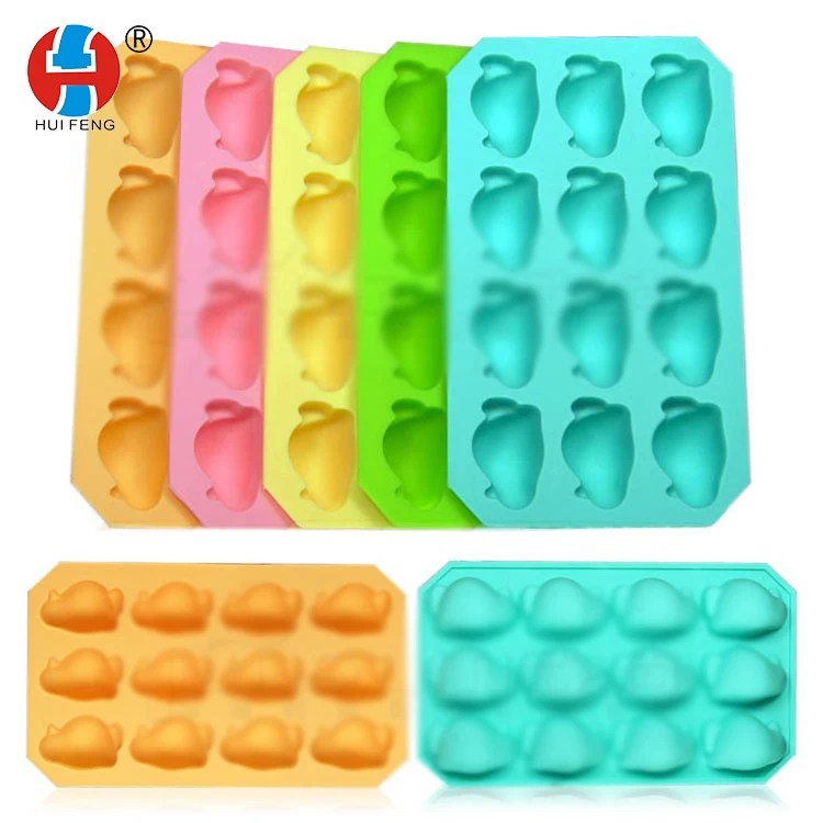 

Wholesale OEM ManuFacturer 3D Jelly Cake Chocolate Candy Ice Cube Tray Mould, Orange