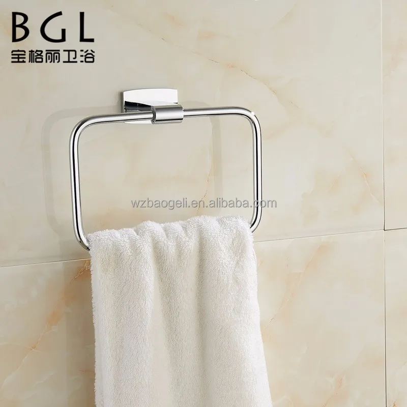 
China Manufacturer Morden Bathroom Accessory Set Brass Stainless Steel 304 Chrome Wall Mount Bathroom Fitting Towel Ring 