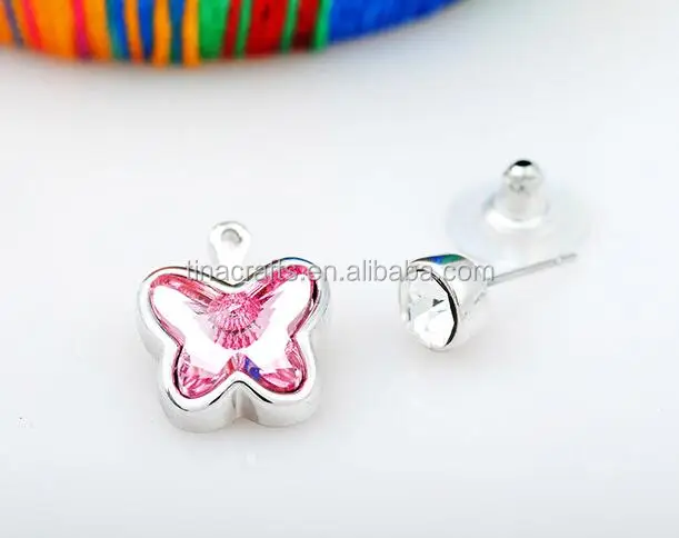 

Diamond jewelry butterfly ear stud earrings for women