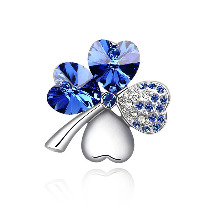 

Christmas gifts fashion women's brooch wedding clover brooches, Sterling&purple