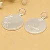 many sizes for option sterling silver round stamping blank Tags metal Charms and pendants