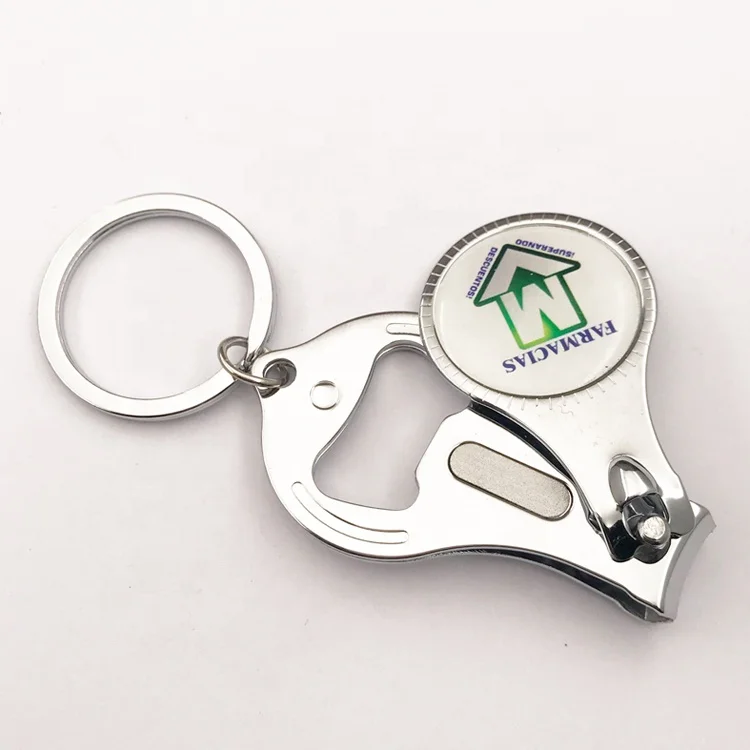 

Promotional 3 in 1 Keychain Nail Clipper With Bottle Opener
