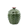 China made funny ceramic cactus cookie & candy jar with good price