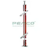 Pre built porch railing glass stainless steel balcony railing wood, glass internal balustrade railing