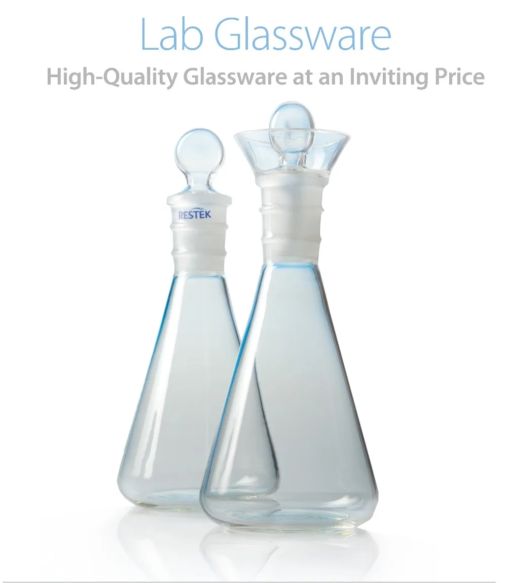 High glass. "Iodine Flask". Марки производителей лабораторной стеклопосуды. Glassware High quality. Quality Glassware купить.