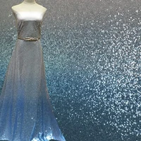 

M003 high quality blue Color new heavy Sequin Gradient Fabric, Sequin Embroidery Fabric