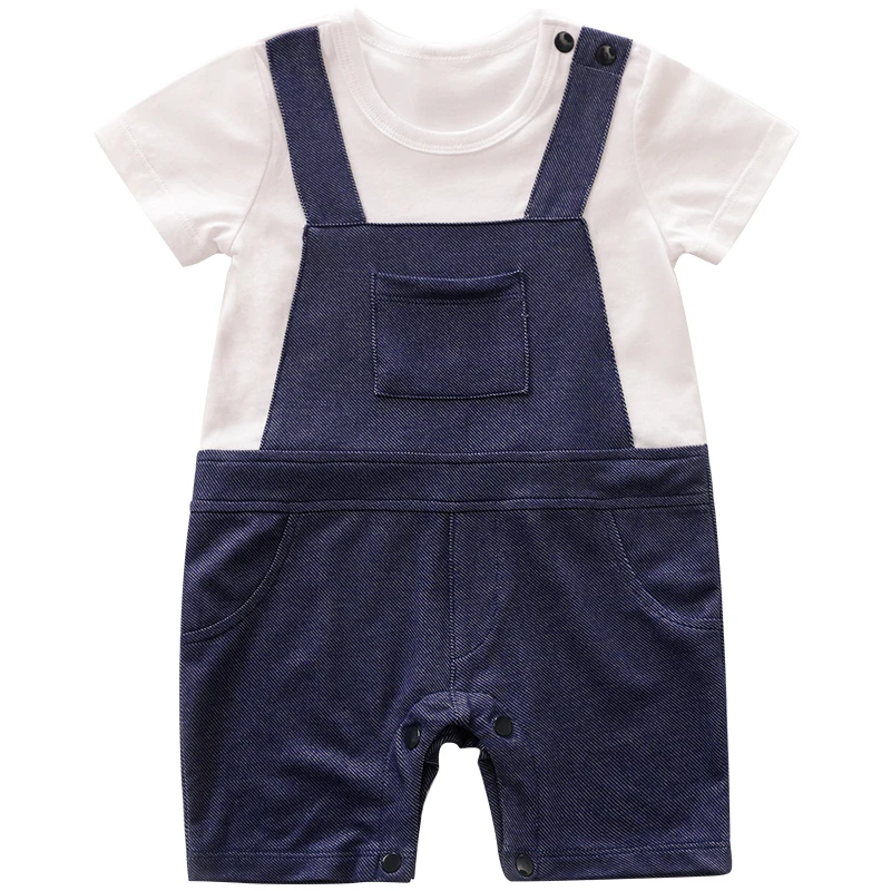 

Newborn Baby Clothes Baby Boy Romper Summer Short-Sleeved Romper, Retail And Wholesale, Picture shows